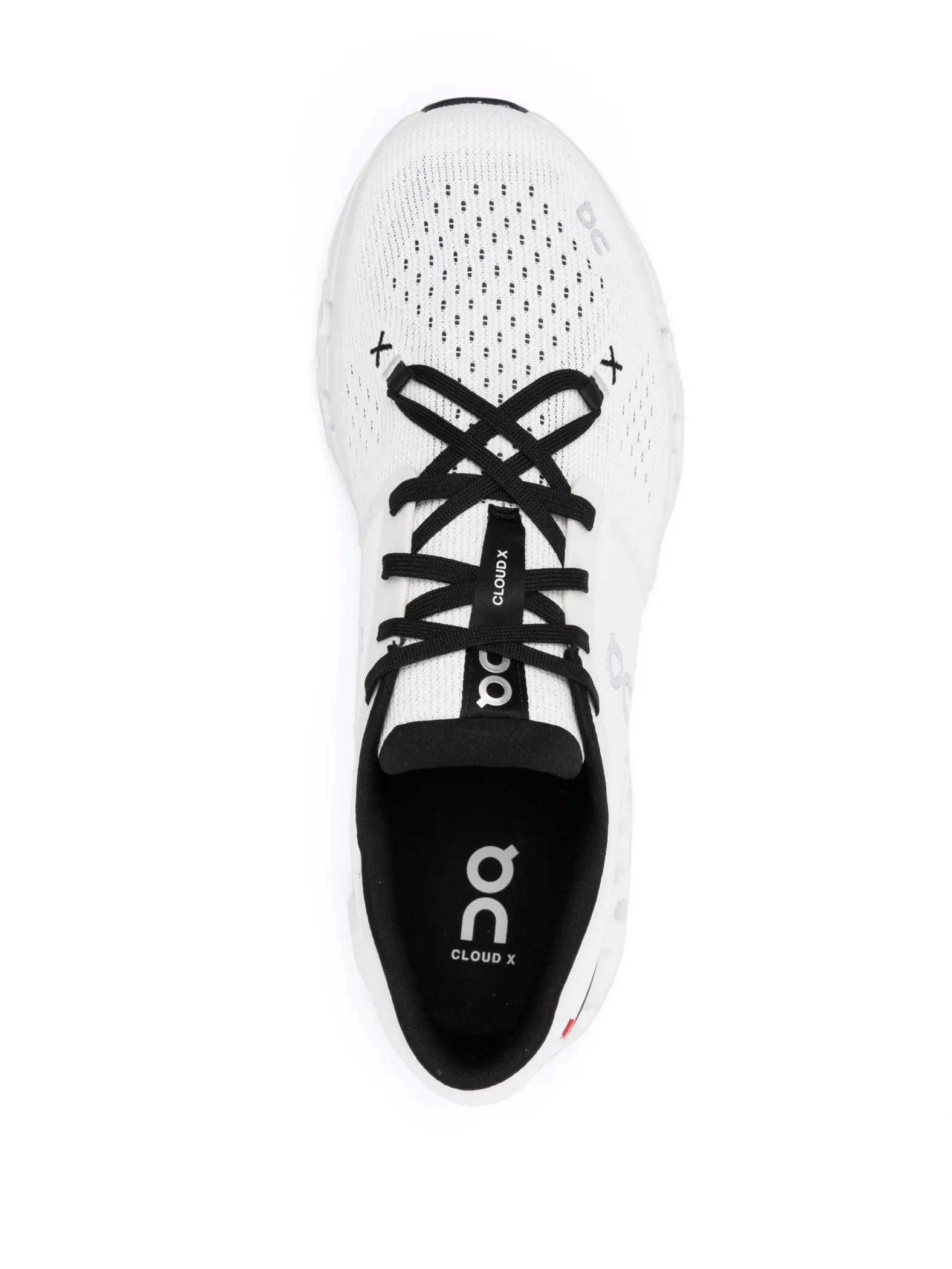On Cloud X 4 ホワイト ブラック スニーカー On Running Men's Cloud X 4 Ivory/Black